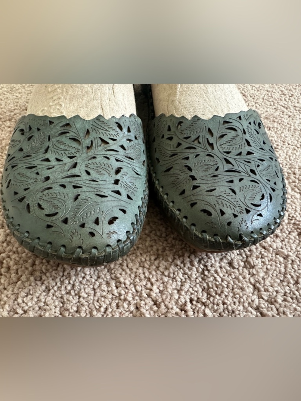 PIKOLINOS Puerto Vallarta Teal Green Maryjane Leather Shoes - Picture 7 of 11